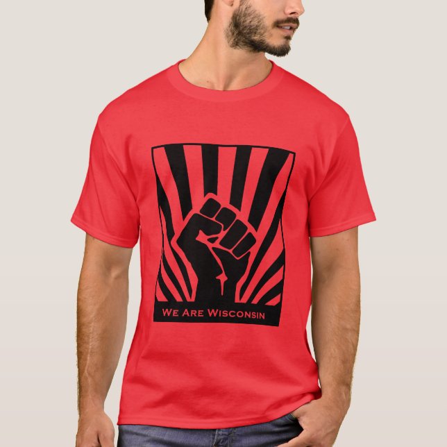 Camiseta Nós somos t-shirt da solidariedade de Wisconsin - (Frente)