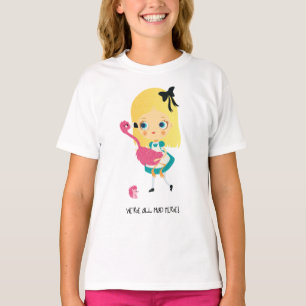 Camiseta Nós somos tudo loucos aqui! Tshirt da menina