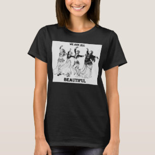 Camiseta "Nós somos tudo" V-Pescoço bonito do Mais-Size