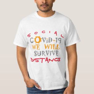 Camiseta Nós Superaremos a COVID-19 – Força e Resiliência