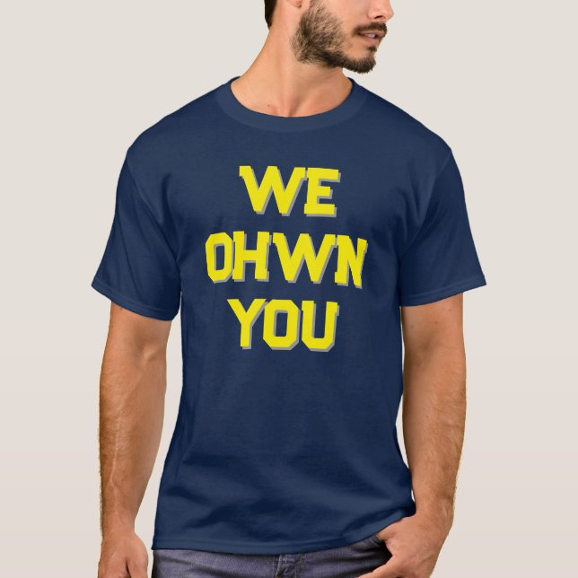 Camiseta NÓS TE ACHAMOS - Celebrar o triunfo de MIchigan em (Frente)
