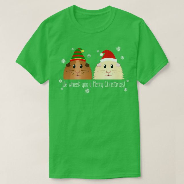 Camiseta Nós Te Enganamos Um Feliz Natal Guiné, Pig Christm (Frente do Design)