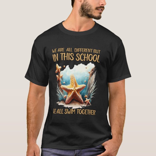 Camiseta Nós Todos Diferentes, Mas Nesta Escola Todos Nós N (Frente)