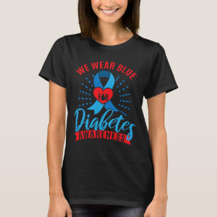 Camiseta Nós Usamos Azul Para a Conscientização do Diabetes