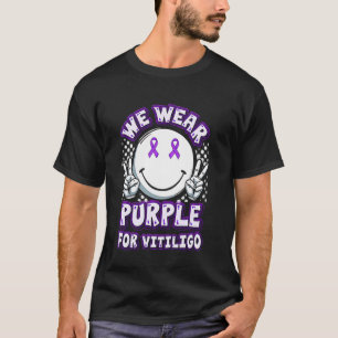 Camiseta Nós Usamos Roxo Para a Conscientização do Vitiligo