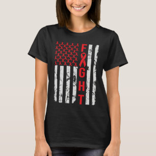 Camiseta Nós Usamos Vermelho N Bandeira dos EUA Desgastada