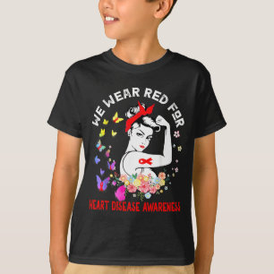 Camiseta Nós Usamos Vermelho Para Mulheres Conscientes da D