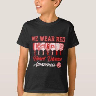 Camiseta Nós Usamos Vermelho Pickleball Conscientização sob
