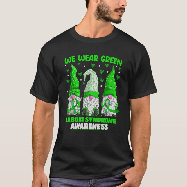 Camiseta Nós Vestimos a Síndrome de Kabuki Verde Sensor de  (Frente)
