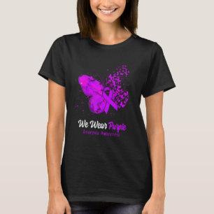 Camiseta Nós Vestimos Anorexia Roxa Atenção Borboleta