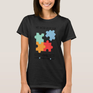 Camiseta Nós Vestimos Azul Para A Consciência Autista Aceit