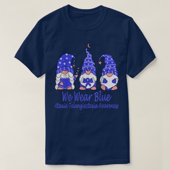 Camiseta Nós Vestimos Azul Para A Consciência Da Telangiect (Frente do Design)
