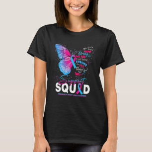 Camiseta Nós Vestimos Borboleta Cor-De-Rosa E Azul Suportan