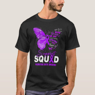 Camiseta Nós Vestimos Borboleta Roxa Suportando Nascimento