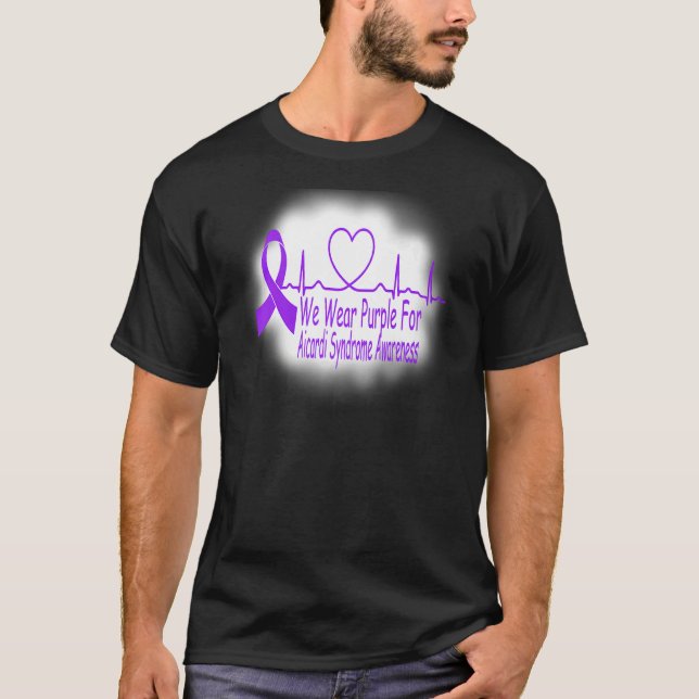 Camiseta Nós Vestimos Roxo Para O Mês De Consciência Da Sín (Frente)