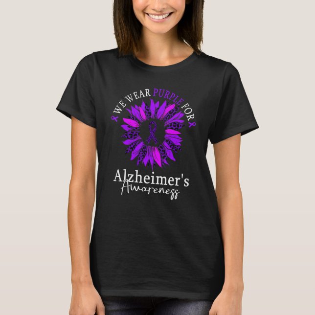 Camiseta Nós Vestimos Roxo pela Consciência do Alzheimer Le (Frente)