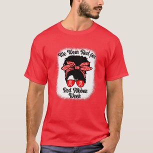 Camiseta Nós Vestimos Vermelho Para Semana Vermelha Da Fita