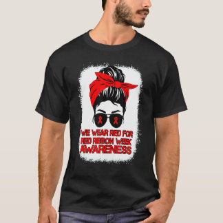 Camiseta Nós Vestimos Vermelho Para Semana Vermelha Da Fita