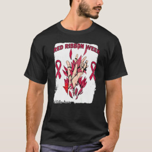 Camiseta Nós Vestimos Vermelho Para Semana Vermelha Sensibi