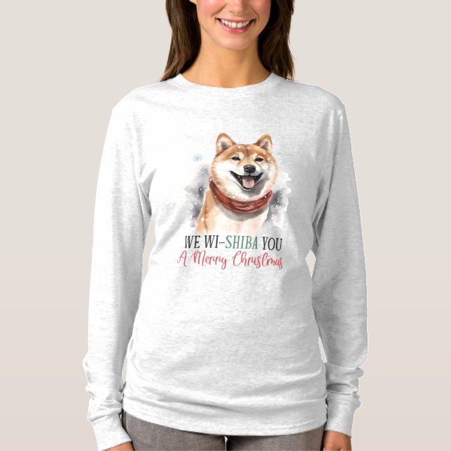Camiseta Nós Wi-Shiba Um Feliz Natal (Frente)