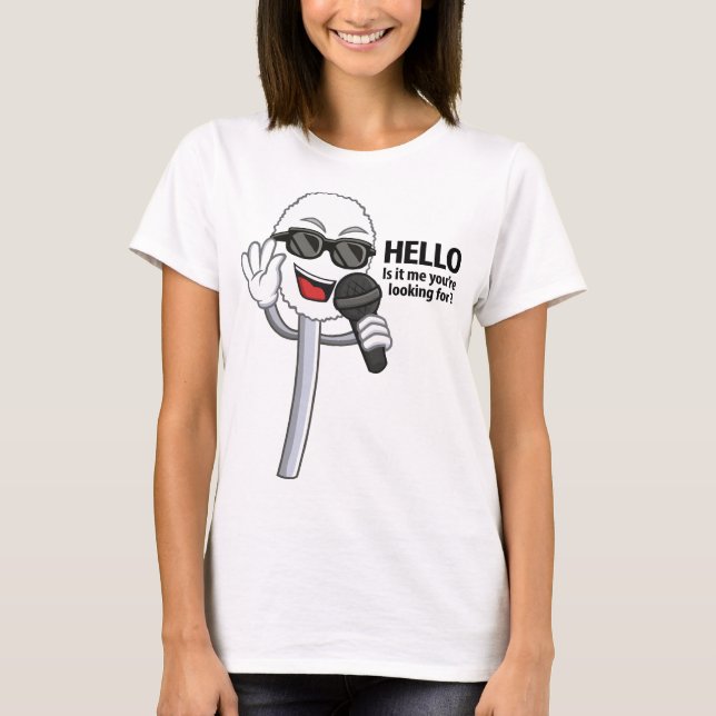 Camiseta Nosework engraçada cantando Q-ponta (Frente)