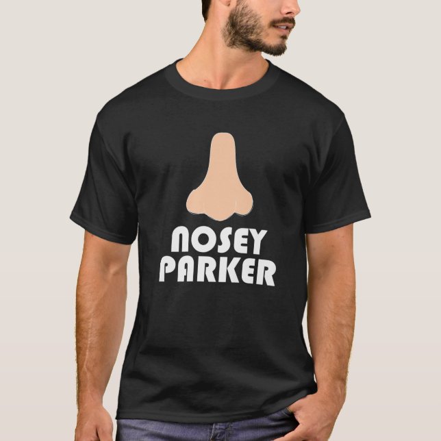Camiseta Nosey Parker Big Nose Engraçado Óculos de espia en (Frente)