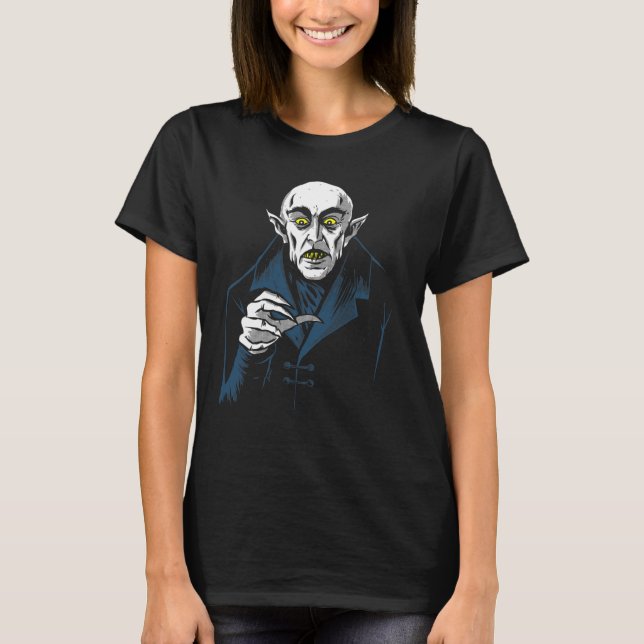 Camiseta Nosferatu Halloween Vampire Horror Dracula (Frente)