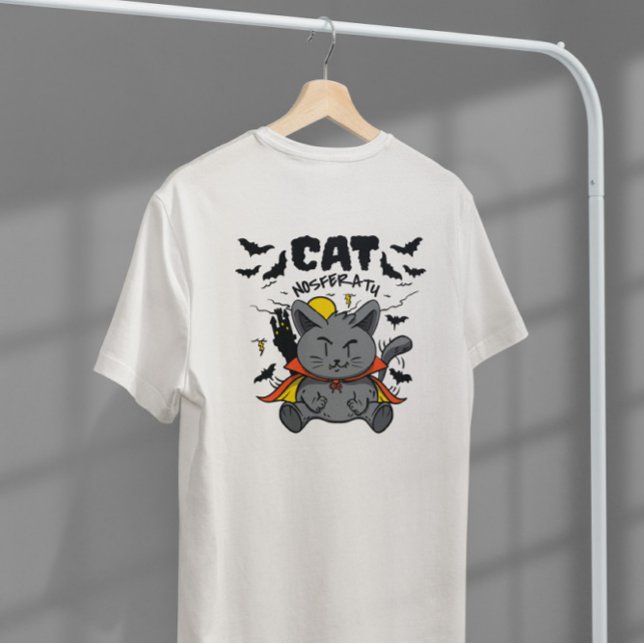 Camiseta Nosferatu Vampire Cat Cartoon (Criador carregado)