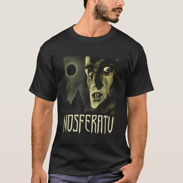 Camiseta Nosferatu Vampiro Clássico Horror Flick Drácula (Frente)