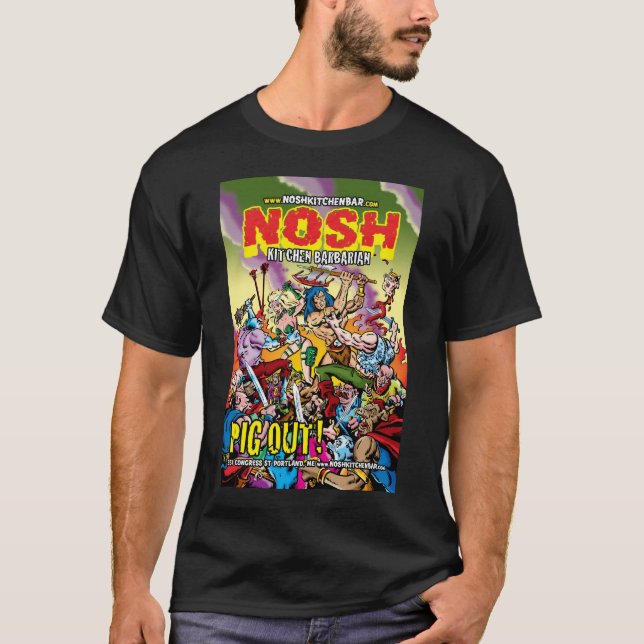 Camiseta Nosh o bárbaro da cozinha! (Frente)