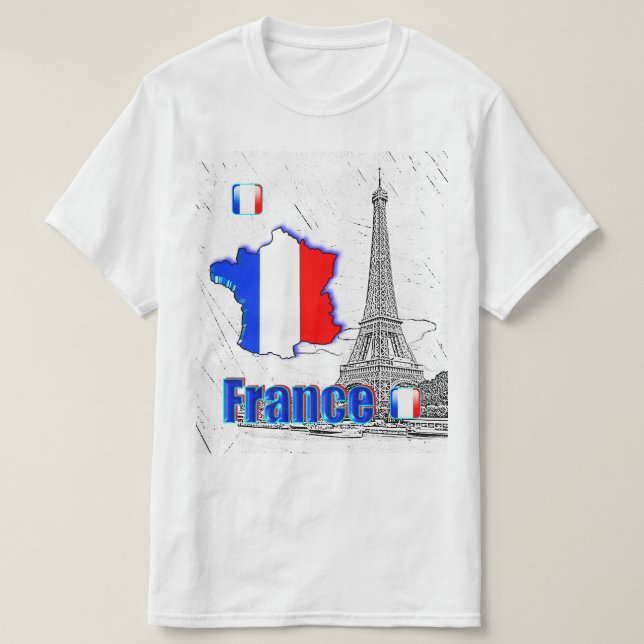 Camiseta NOSSA CASA - coleção FRANCE design (Frente do Design)