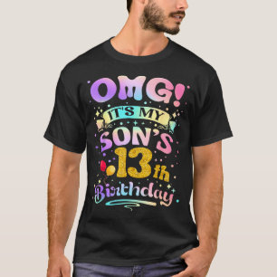 Camiseta Nossa É O Aniversário De 13 Anos Do Meu Filho Feli