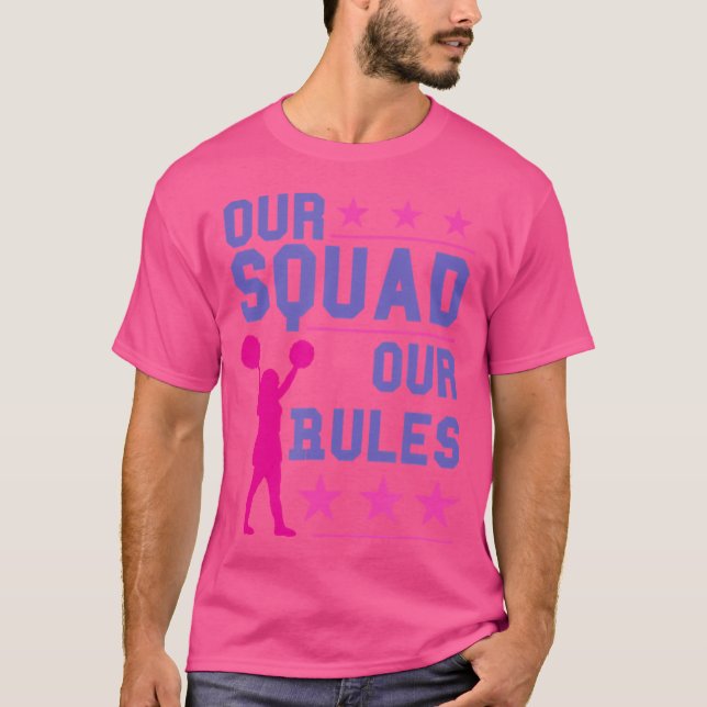 Camiseta Nossa Equipe Nossas Regras Cheerleading (Frente)