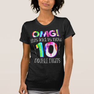 Camiseta Nossa! Essa Criança Agora Tem 10 Dígitos Duplos de