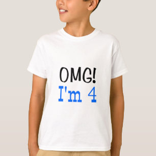 Camiseta Nossa, eu tenho 4 anos (azul)