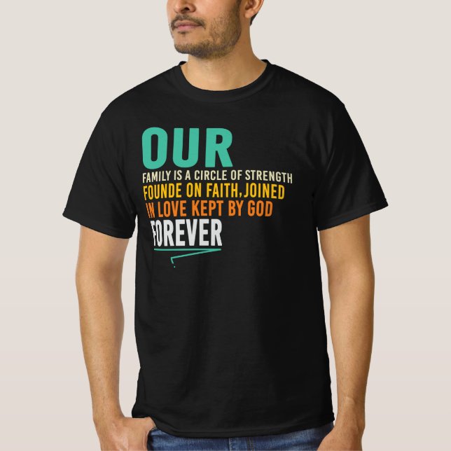 Camiseta Nossa Família É Um Círculo De Força (Frente)
