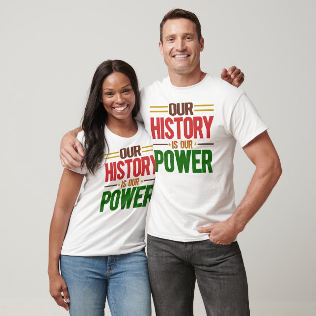 Camiseta Nossa História É Nosso Poder (Unissex)