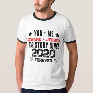 Camiseta Nossa História Personalizada Você + Eu Relacioname