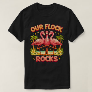 Camiseta Nossa Manada Balança Rosa Elegante Flamingo Combin