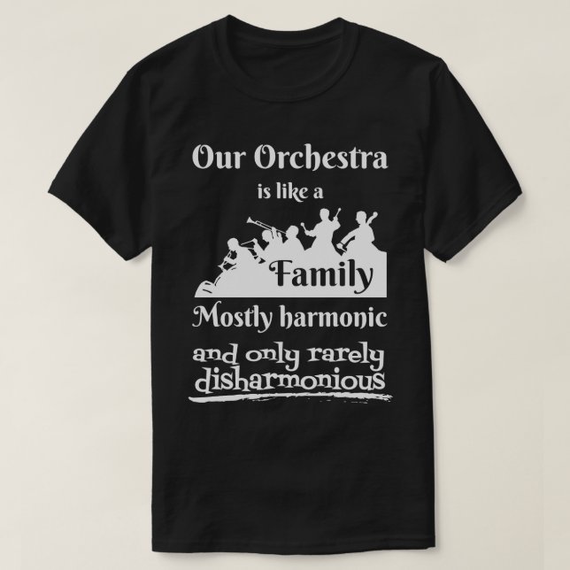 Camiseta Nossa Orquestra É Como Uma Família (Frente do Design)