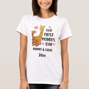 Camiseta Nossa Primeira Dia de as mães Girafa 2024
