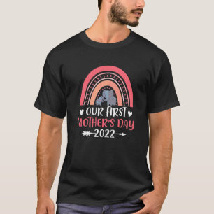 Camiseta Nossa Primeira Dia de as mães Mãe Mãe Cute Rainbow