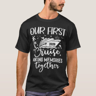Camiseta Nossa Primeira Viagem de Cruzeiro 2026 Juntos Famí