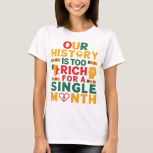 Camiseta Nossa rica história comemorando o ano do patrimôni