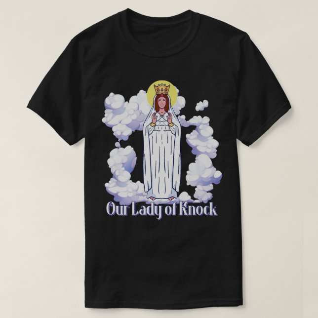 Camiseta Nossa Senhora da Irlanda do Knock Orou Santos cató (Frente do Design)