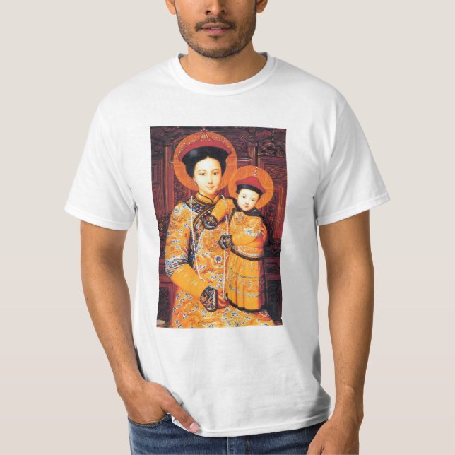 Camiseta Nossa senhora da Virgem Maria chinesa de China (Frente)