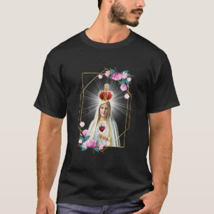 Camiseta Nossa Senhora de Fátima Imaculou Coração De Vir Ab