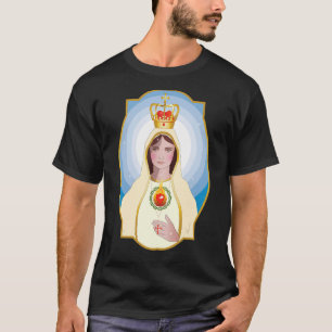 Camiseta Nossa Senhora de Fátima Rosária Oração Santa Abenç