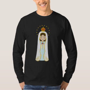 Camiseta Nossa Senhora de Fátima Terço Oração Santa Bênção