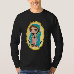 Camiseta Nossa Senhora de Guadalupe Mãe Maria Vintage Méxic